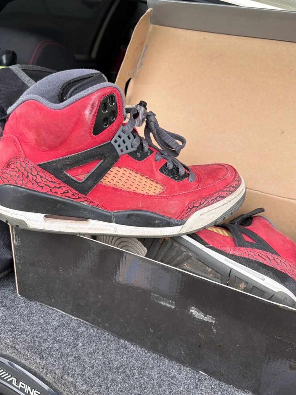 Jordan Red and Black Men's Sneakers